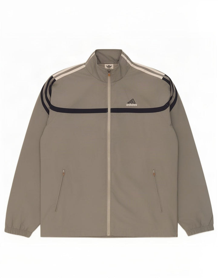 Adidas Herre grafisk træningsdragt Topjakke UK 40/42 Medium Grey Polyester