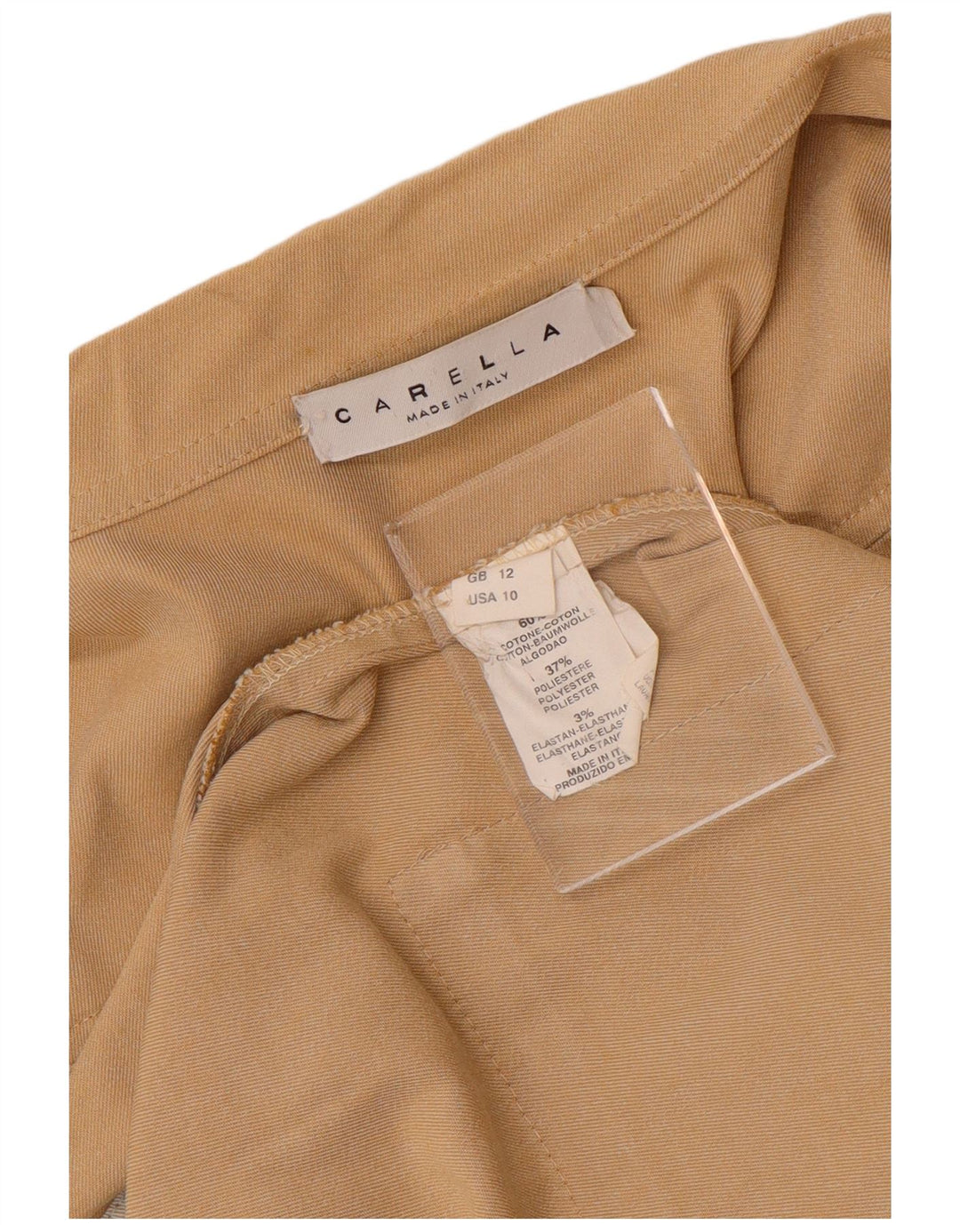 CARELLA Dame Liner Utility Jacket UK 12 Medium Beige Bomuld