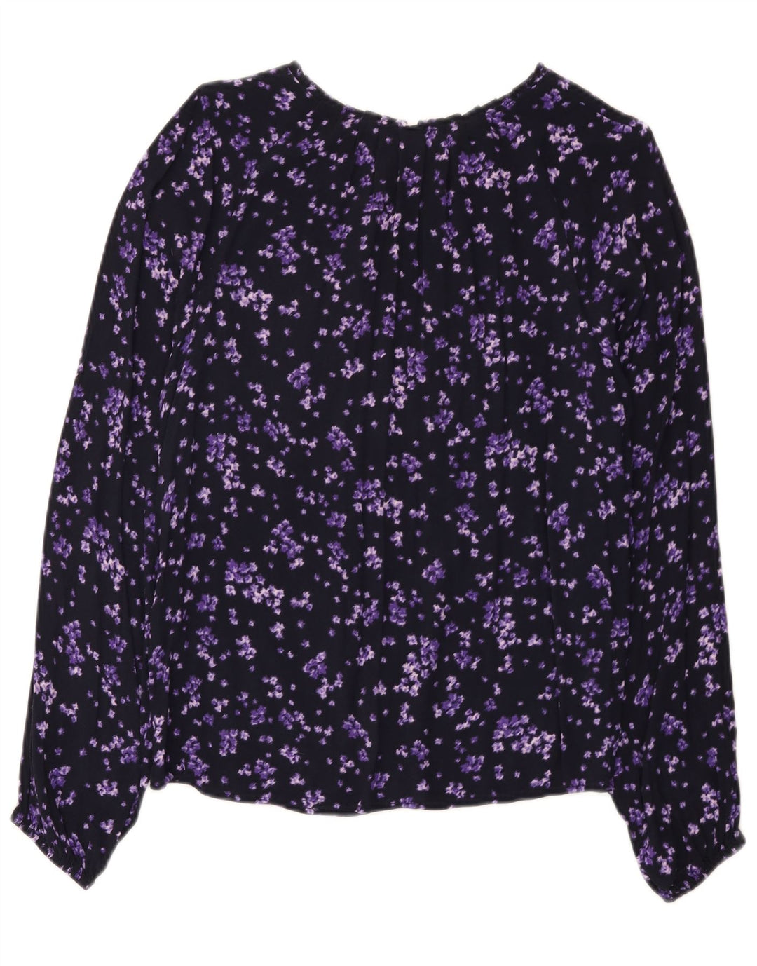 C&A Damebluse Top EU 38 Medium Purple Floral Viscose
