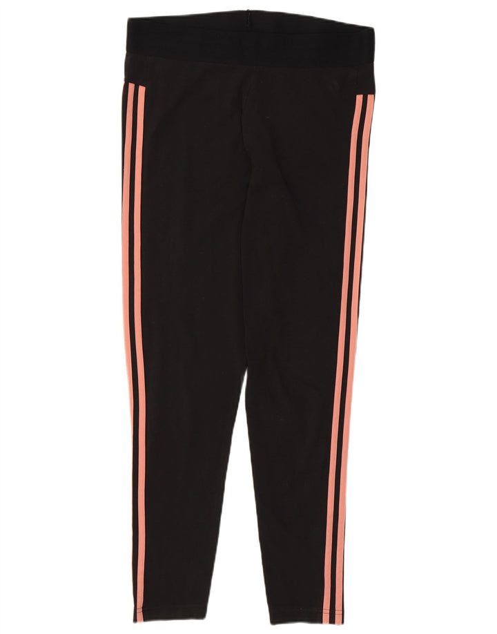 ADIDAS Womens Leggings UK 14 Medium  Black