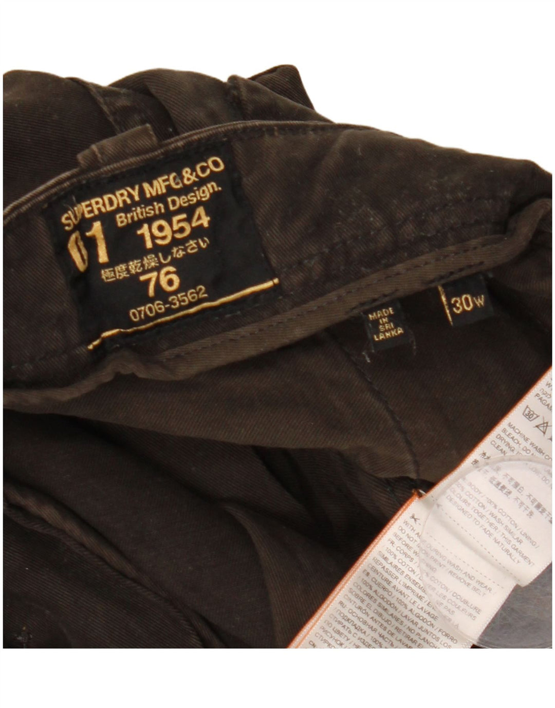 Superdry Herre Cargo Shorts W30 Medium Brun Bomuld