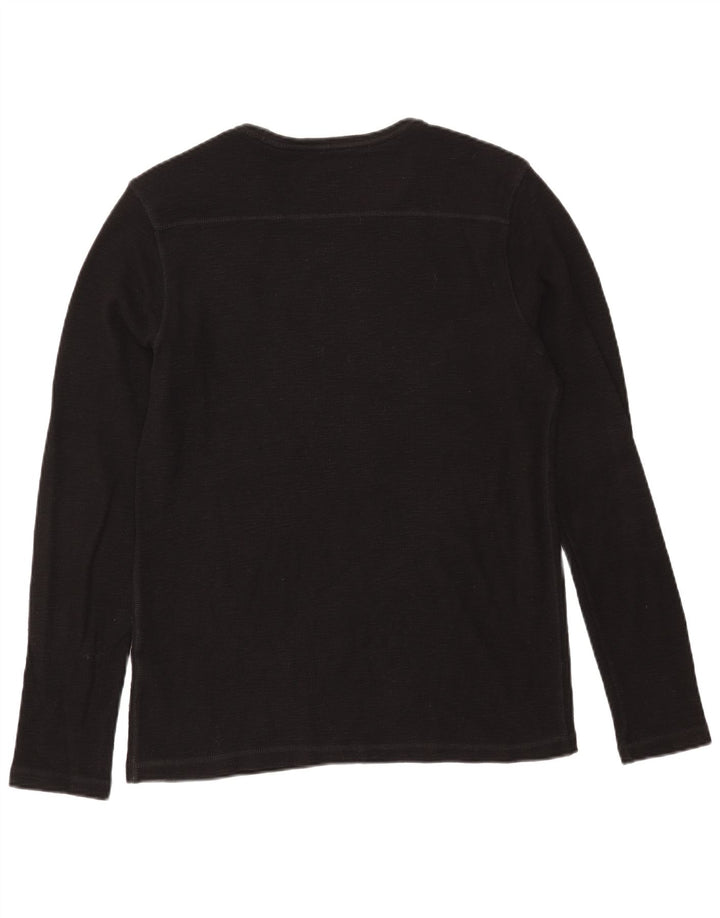 All Saints Herre Regular Fit Top Langærmet Medium Sort Bomuld