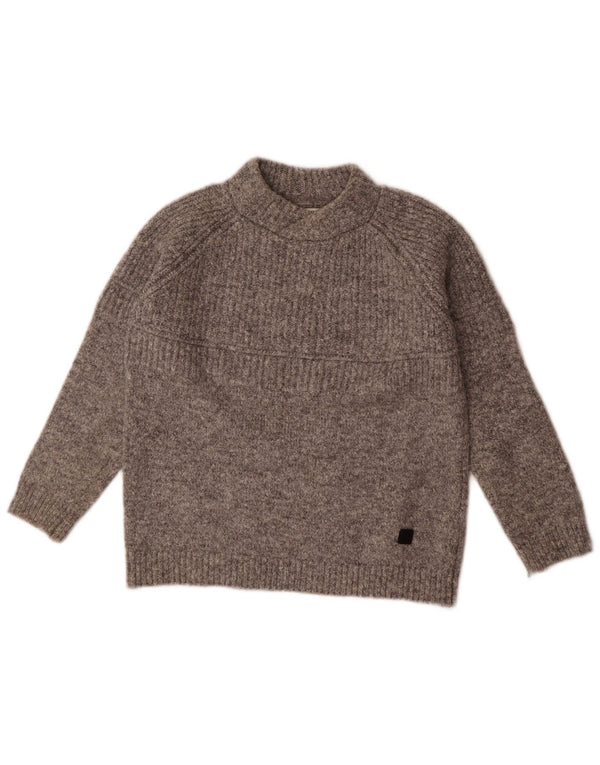 Zara Girls Turtle Neck Jumper Sweater 9-10 År Grå Polyester