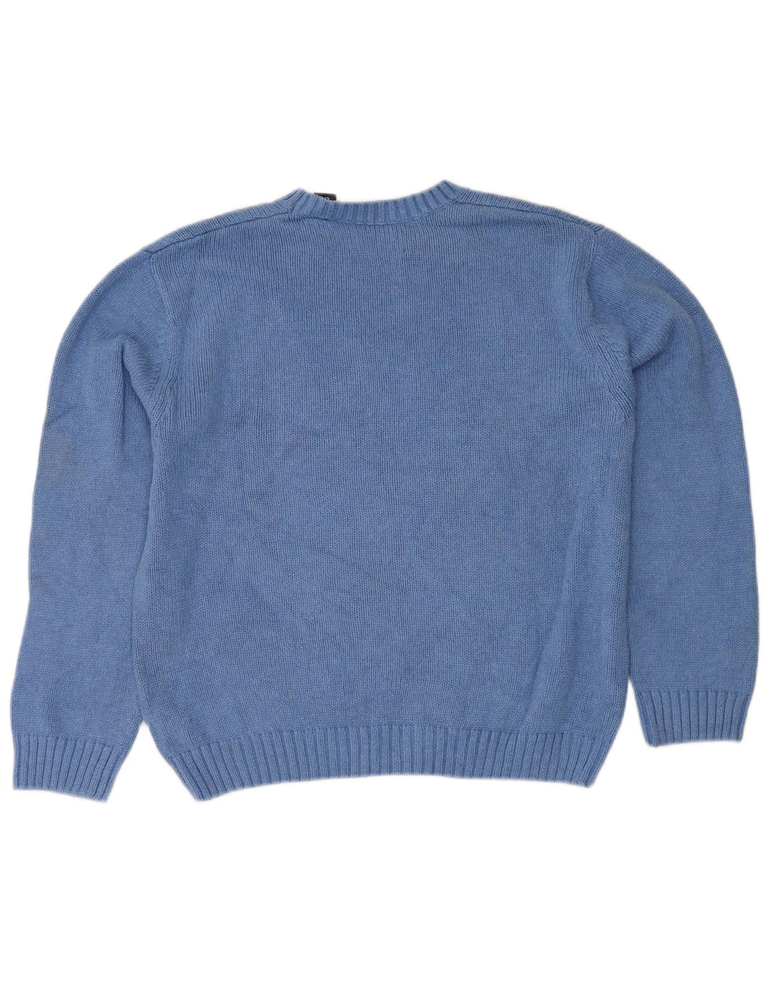 Chaps Dame Boat Neck Jumper Sweater UK 16 Stor Blå Bomuld
