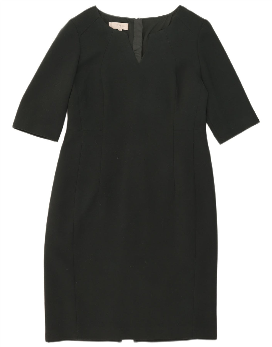 Hobbs Kvinders 3/4-ærmede Skede Kjole UK 14 Stor Grøn Polyester