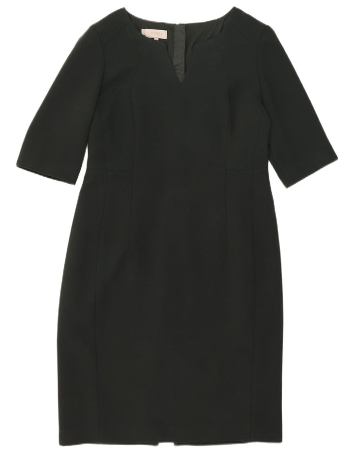 Hobbs Kvinders 3/4-ærmede Skede Kjole UK 14 Stor Grøn Polyester