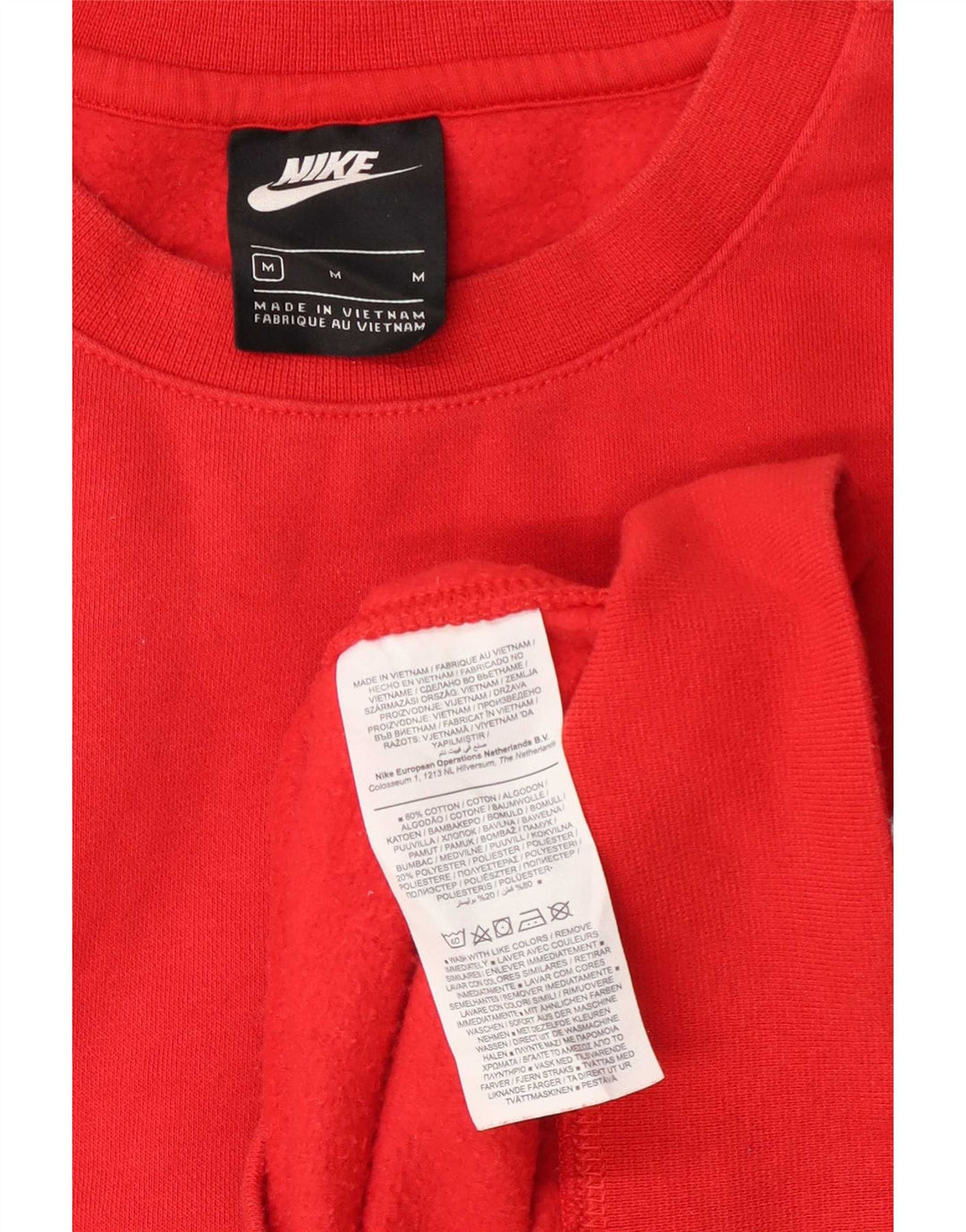 Nike sweatshirt til mænd, medium rød bomuld