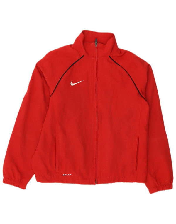 NIKE Dri Fit træningsdragt topjakke til drenge 8-9 år Lille rød polyester