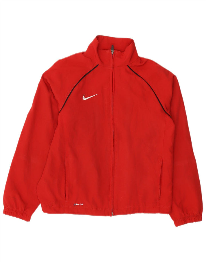 NIKE Dri Fit træningsdragt topjakke til drenge 8-9 år Lille rød polyester