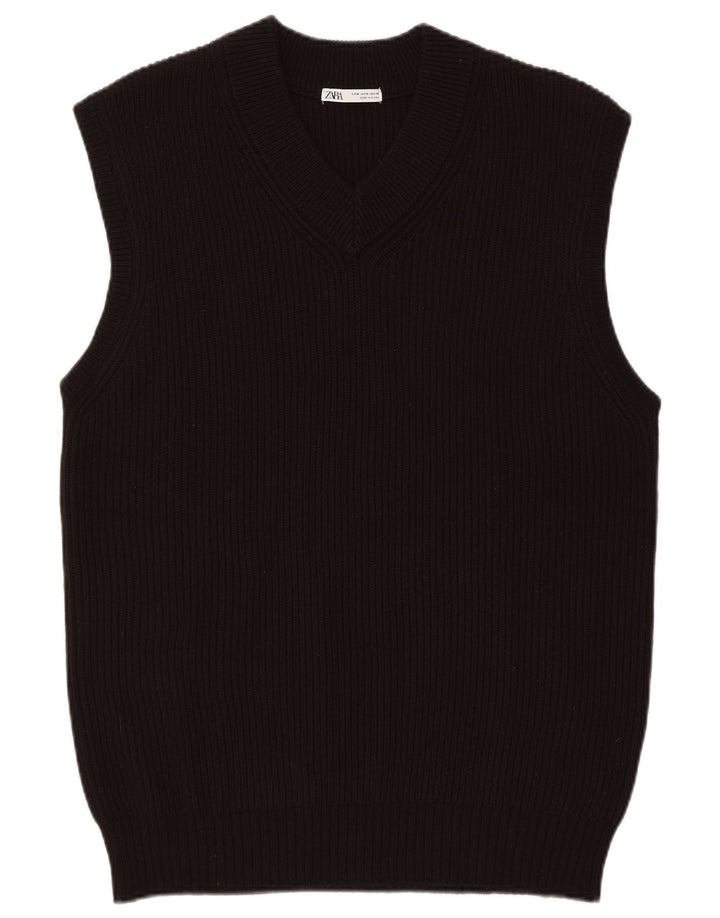 Zara Herre Vest Tank Top Medium Sort