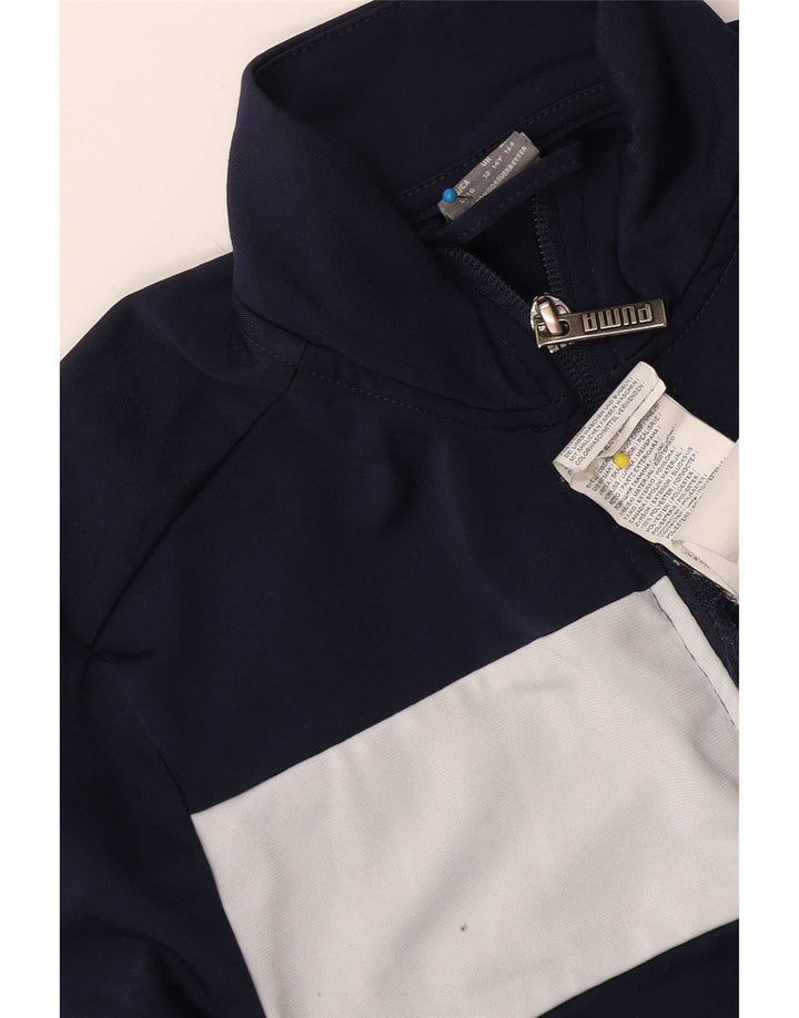 Puma Træningsdragt Topjakke til drenge 13-14 år Marineblå Colourblock Polyester