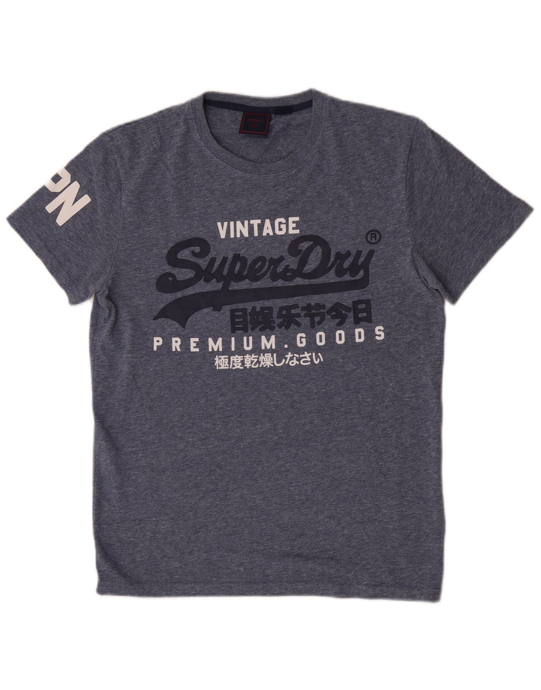 Superdry Herre grafisk T-shirt Top mellemgrå bomuld
