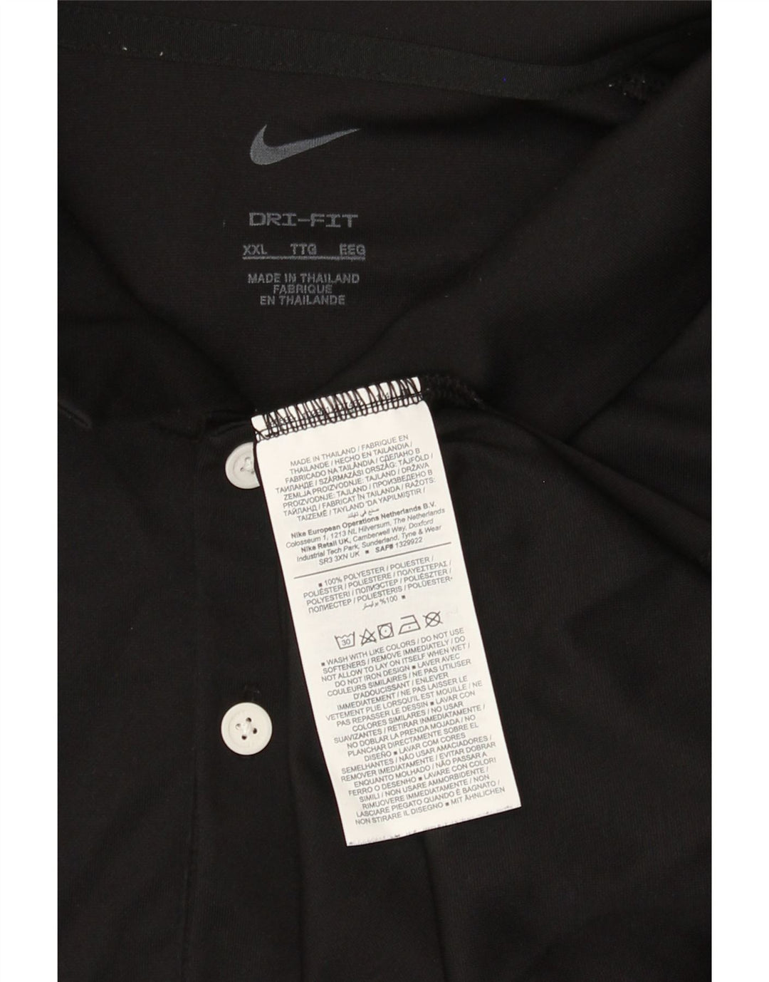 Nike Polo skjorte til mænd 2XL sort polyester