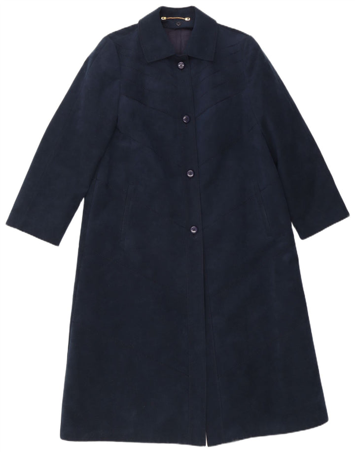 Ralph Dame Overfrakke UK 14 Medium Navy Blue Viscose