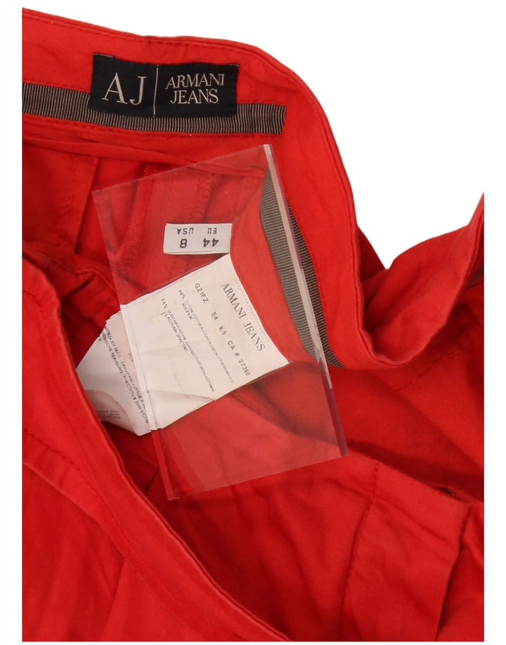 Armani Dame A-Line nederdel US 8 Medium W30 Rød Bomuld