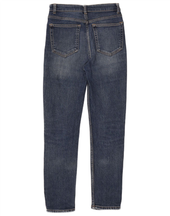 ZARA Dame Slim Jeans EU 36 XS W26 L27 Blå