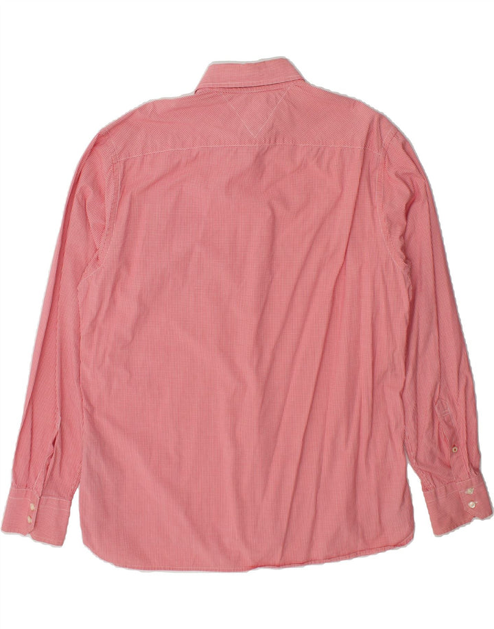TOMMY HILFIGER Mens Shirt XL Red Gingham Cotton 80s Vintage Tommy Hilfiger and Second-Hand Tommy Hilfiger from Messina Hembry 