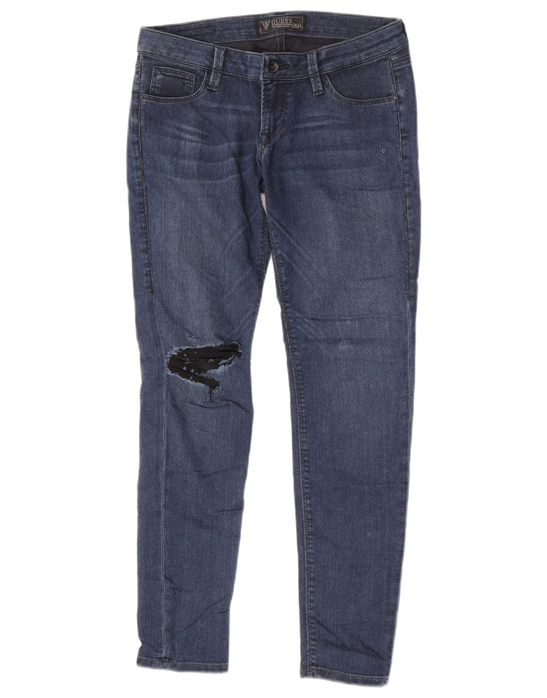 Guess Womens Beverly Distressed Skinny Jeans W29 L27 blå polyester