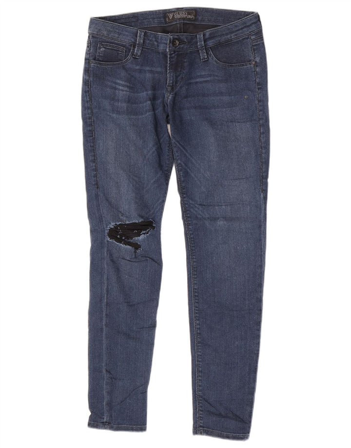 Guess Womens Beverly Distressed Skinny Jeans W29 L27 blå polyester
