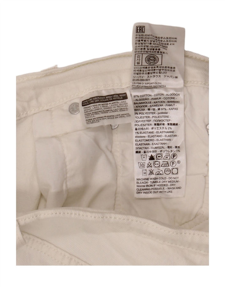 LEVI'S Womens 501 denimshorts W30 Medium White Bomuld