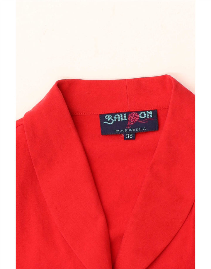 Ballon Dame Skjorte Bluse EU 38 Medium Rød Silke