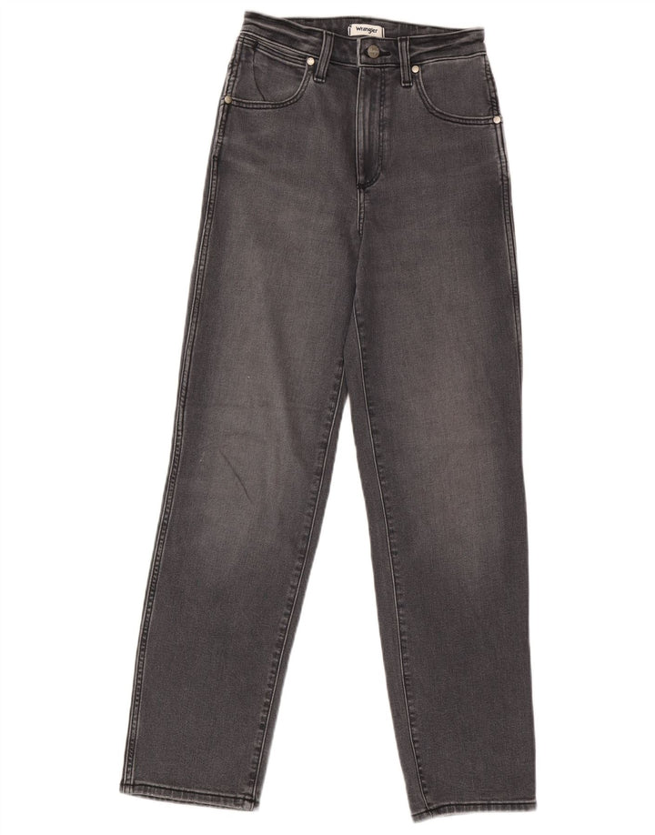 Wrangler Dame Mom Straight Jeans W25 L32 Grå Bomuld