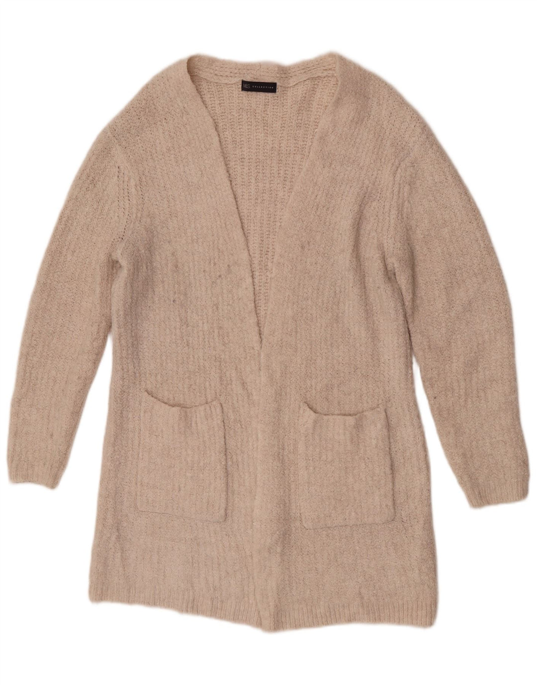 Marks & Spencer Dame Longline Cardigan Sweater UK 12 Medium Off White