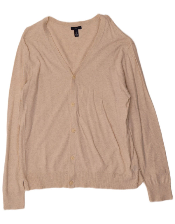 Gap Dame Cardigan Sweater UK 18 XL Beige Bomuld