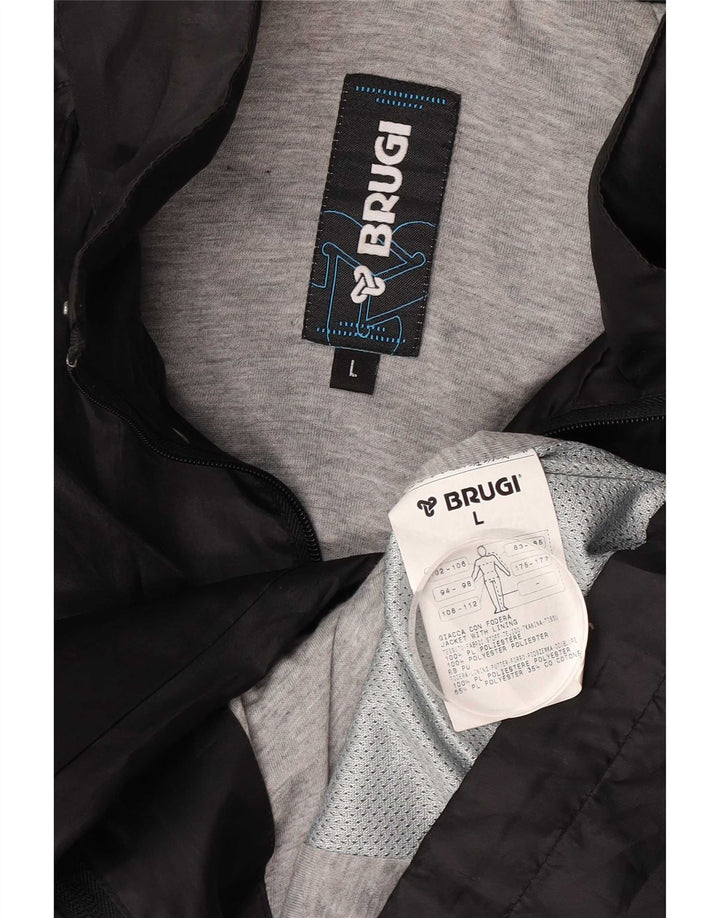 Brugi Regnjakke til mænd UK 40 Stor sort polyester