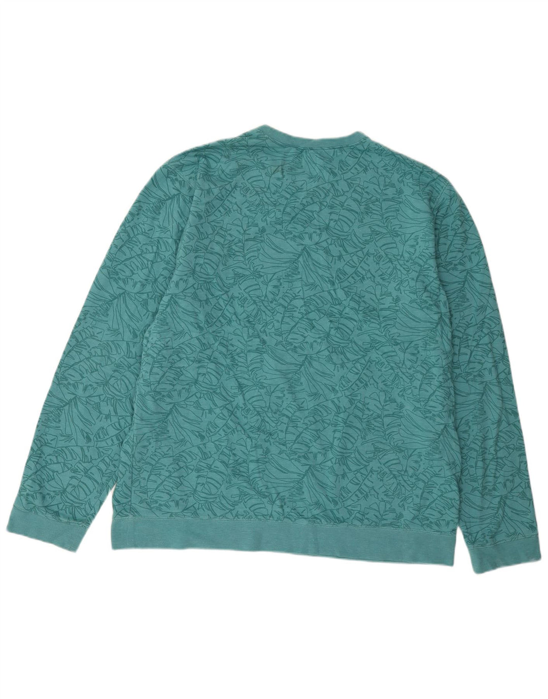 Eddie Bauer Herre Høj Sweatshirt Jumper XL Grøn Blomsterbomuld