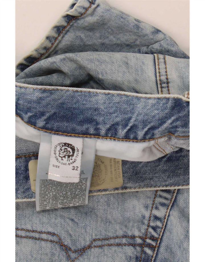 Diesel Herre D-Mirk Slim Denim Shorts W32 Medium Blue Cotton