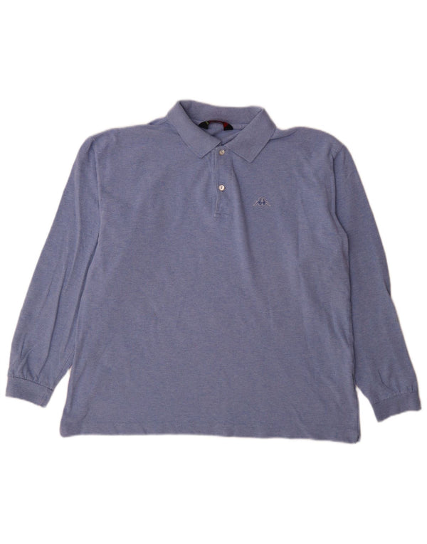 Kappa Langærmet Polo Shirt til mænd Stor blå bomuld