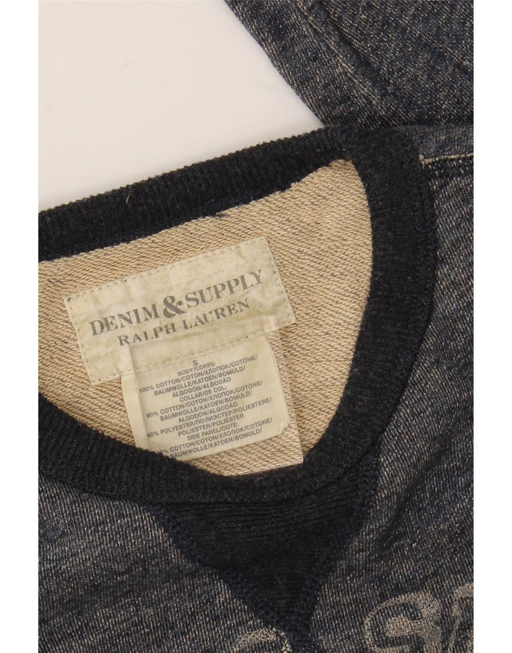 RALPH LAUREN Grafisk sweatshirt til mænd, lille marineblå bomuld