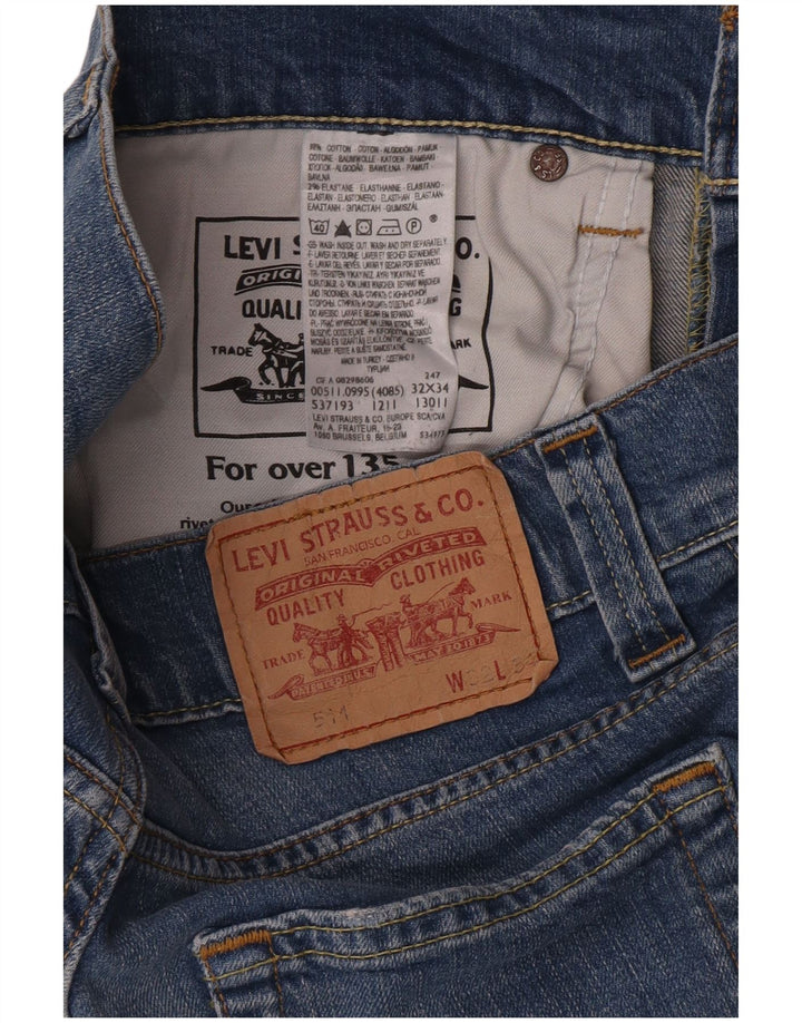 Levi's Dame 511 Slim Jeans W32 L26 Blå Bomuld
