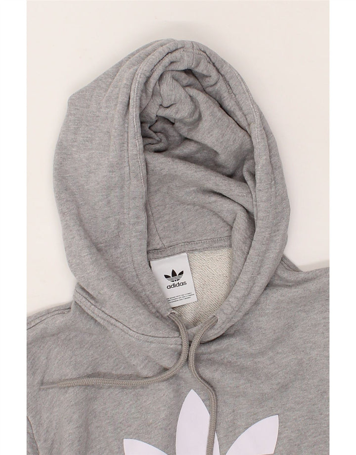 ADIDAS Mens Graphic Hoodie Jumper Medium Grey Cotton Vintage Adidas and Second-Hand Adidas from Messina Hembry 