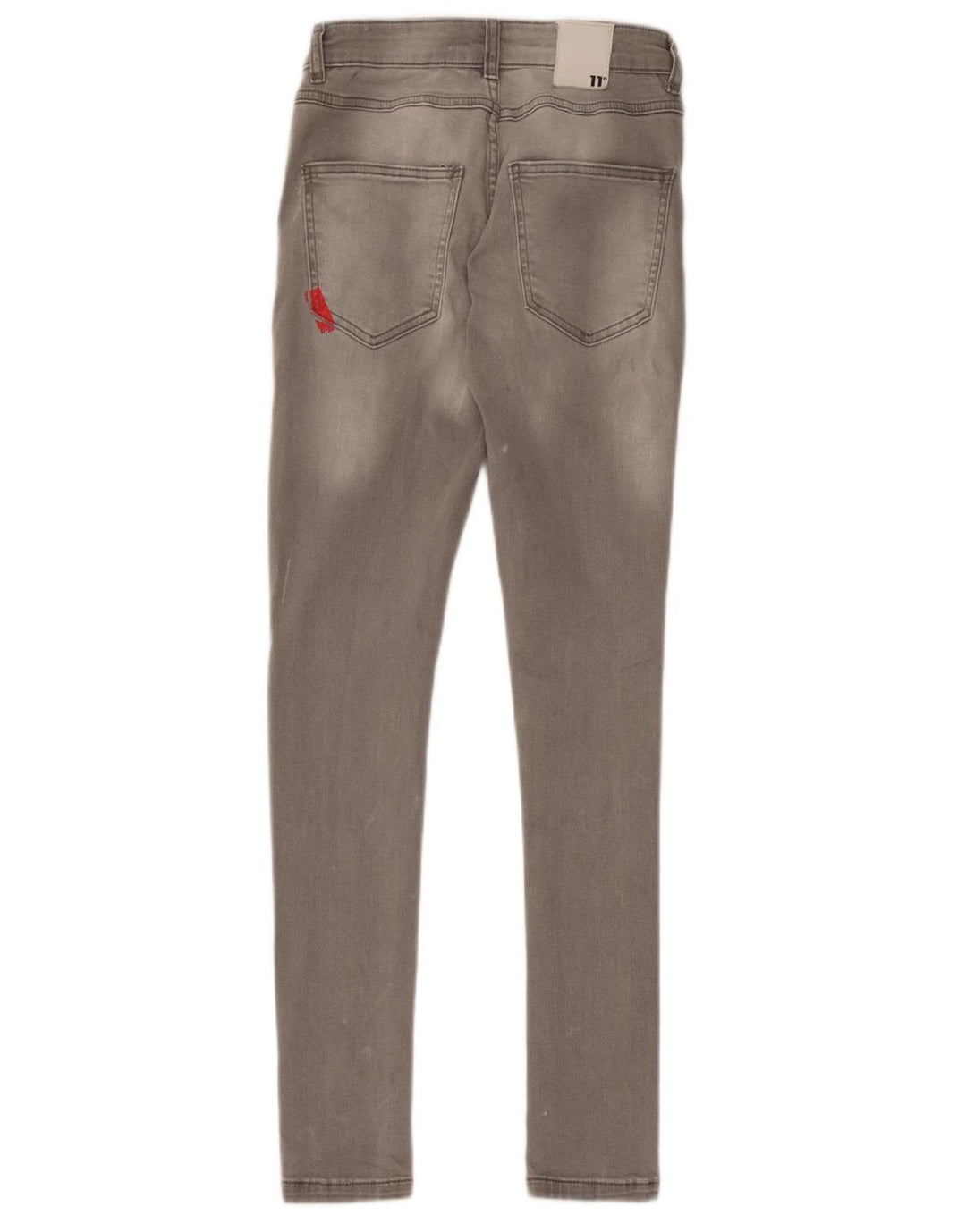 Elleve grader Dame Skinny Jeans W28 L30 Grå Bomuld