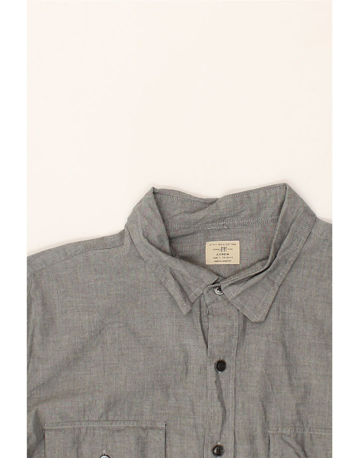 J. CREW Mens Shirt Size 16 16 1/2 Large Grey Cotton Vintage J. Crew and Second-Hand J. Crew from Messina Hembry 