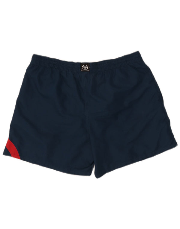 Sergio Tacchini Herre grafiske sportsshorts Medium Navy Blue Colourblock