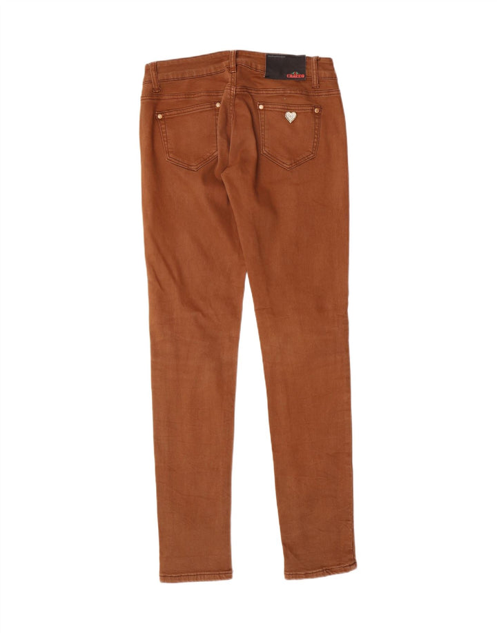 CHARRO Womens Skinny Jeans Large W32 L32 Brown Cotton