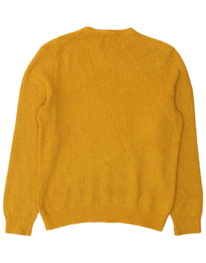 Marks & Spencer Herre sweater med rund hals, medium gul polyamid