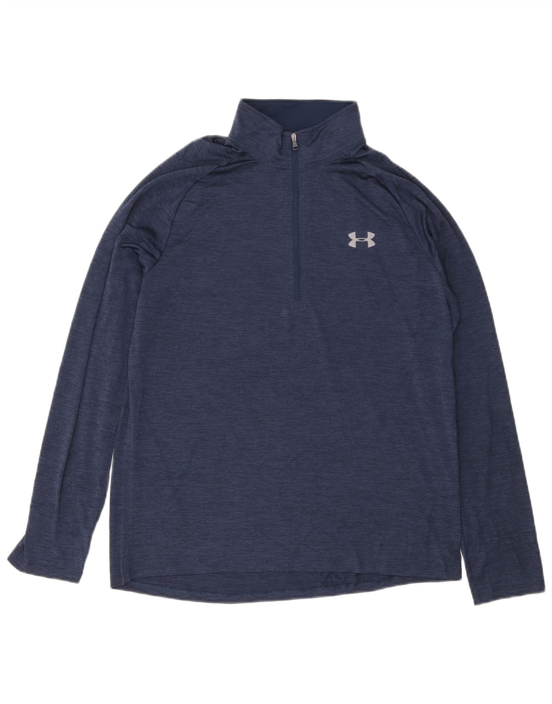 Under Armour Herre Loose Fit Zip Neck Top Langærmet Stor Blå