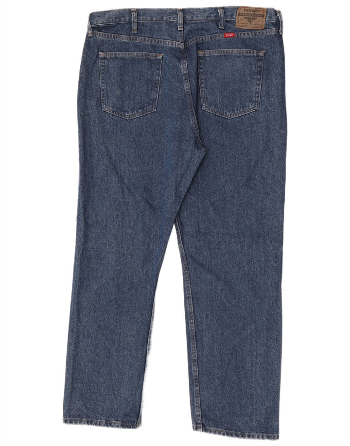 Wrangler Herre Regular Fit Straight Jeans W40 L30 Blå Bomuld
