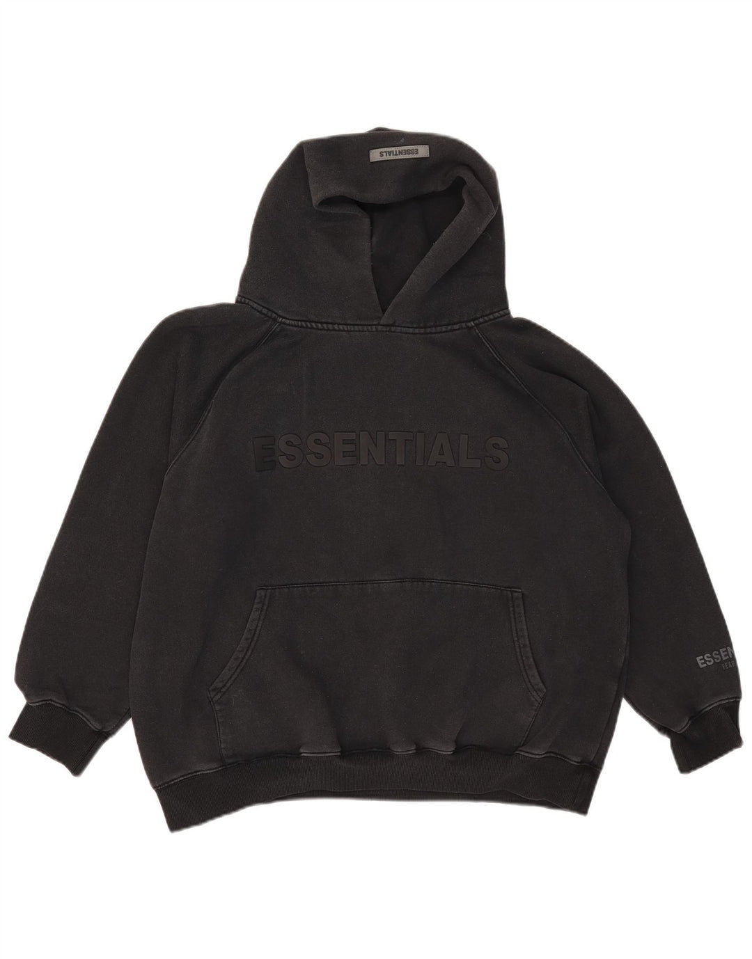 Essentials Dame grafisk oversized hættetrøje trøje UK 14 Stor sort bomuld