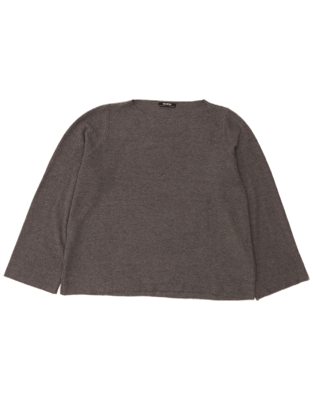 Zara Dame Oversized Top Langærmet UK 14 Medium Grå