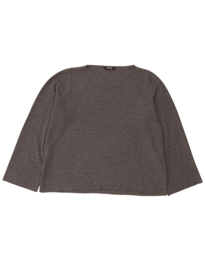 Zara Dame Oversized Top Langærmet UK 14 Medium Grå