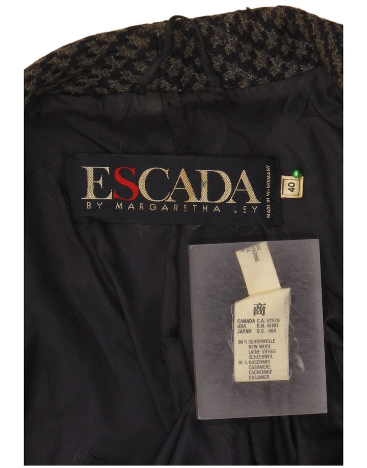 Escada Womens by Margaretha Ley Dobbeltradet frakke EU 40 Mellemgrå