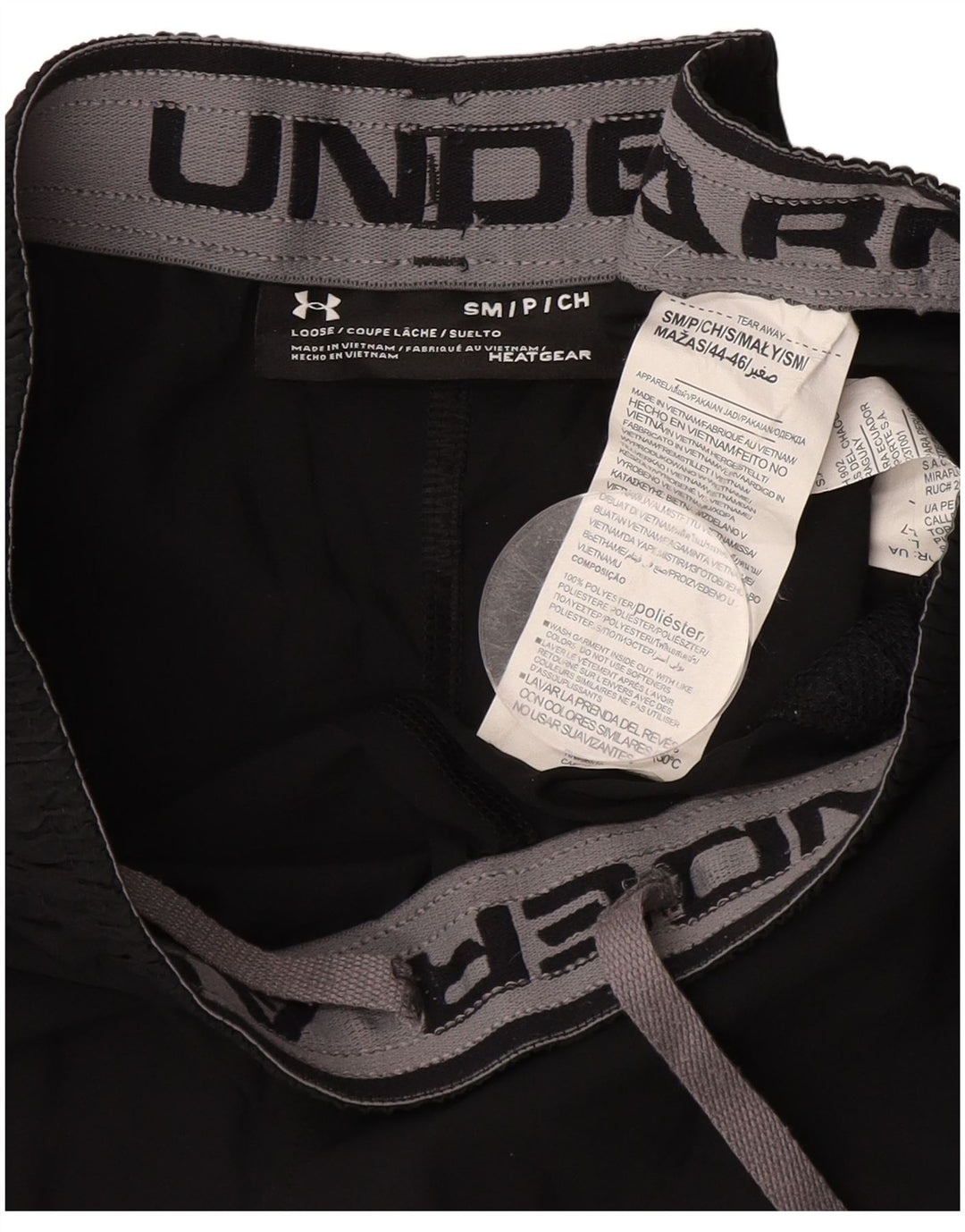 Under Armour Herre Grafisk Loose Fit Sportsshorts Små sorte polyester