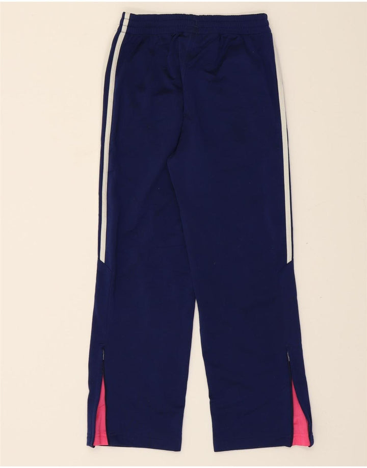ADIDAS Girls Tracksuit Trousers 9-10 Years  Navy Blue Polyester Vintage Adidas and Second-Hand Adidas from Messina Hembry 
