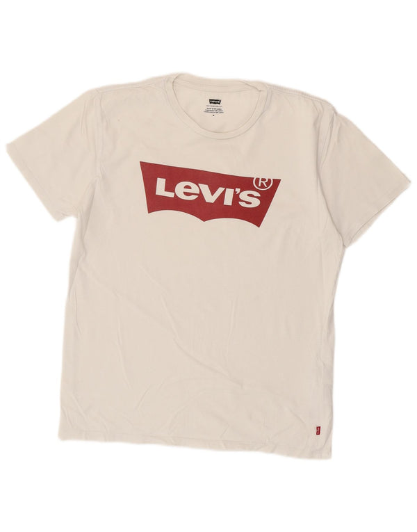 Levi's Herre grafisk T-shirt top mellem hvid bomuld