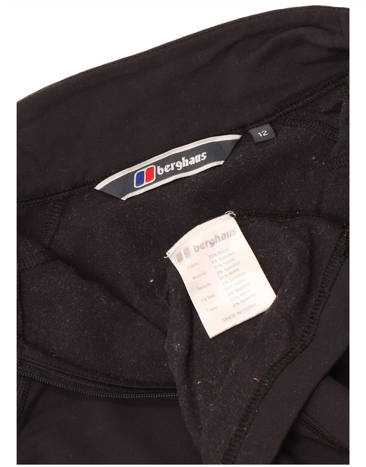 Berghaus Womens Zip Neck Pullover Træningsdragt Top UK 12 Medium Black Nylon